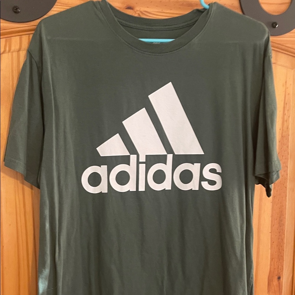 Adidas Men's Olive Green Tee